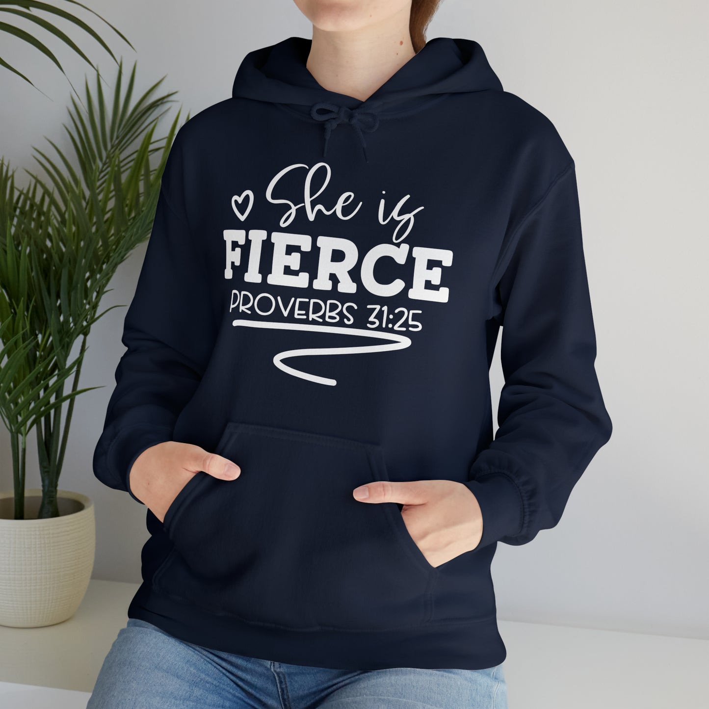 She Is Fierce Unisex Heavy Blend™ Hooded Sweatshirt