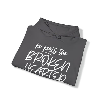 He Heals The Broken Hearted Unisex Heavy Blend™ Hooded Sweatshirt