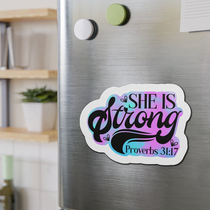 She Is Strong Die-Cut Magnets