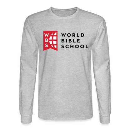 WBS T-shirt text down - heather gray