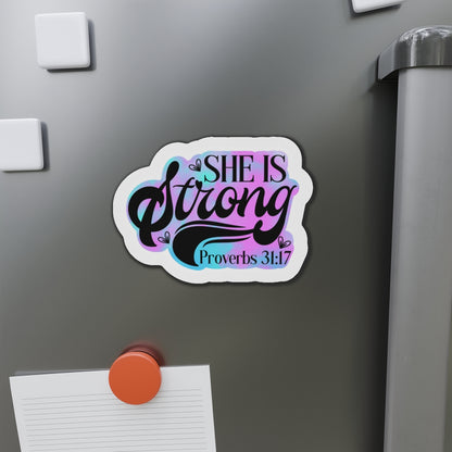 She Is Strong Die-Cut Magnets