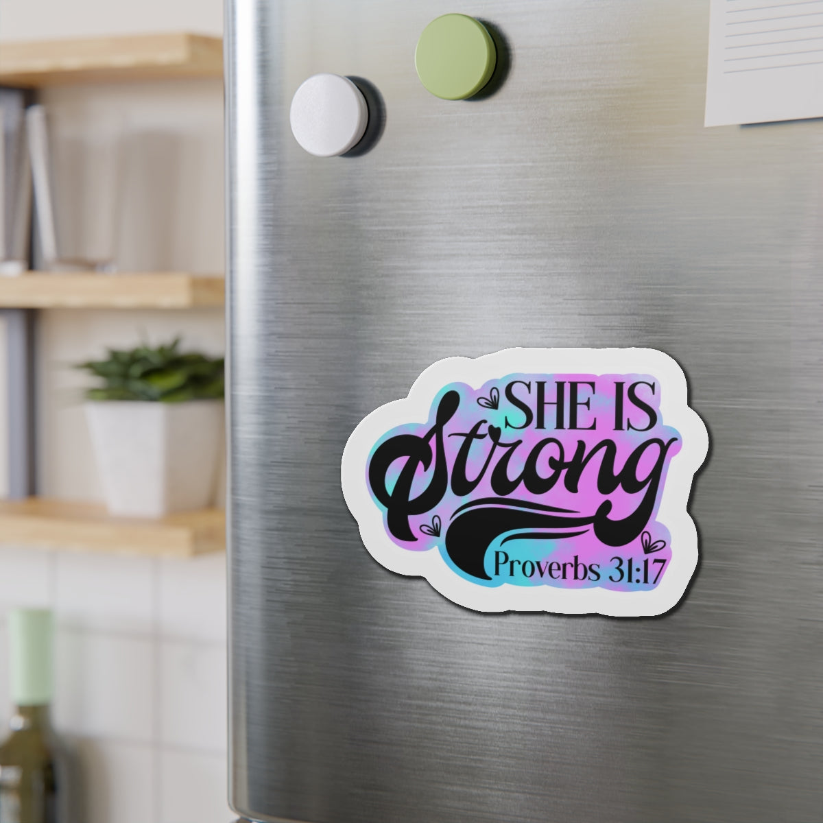 She Is Strong Die-Cut Magnets