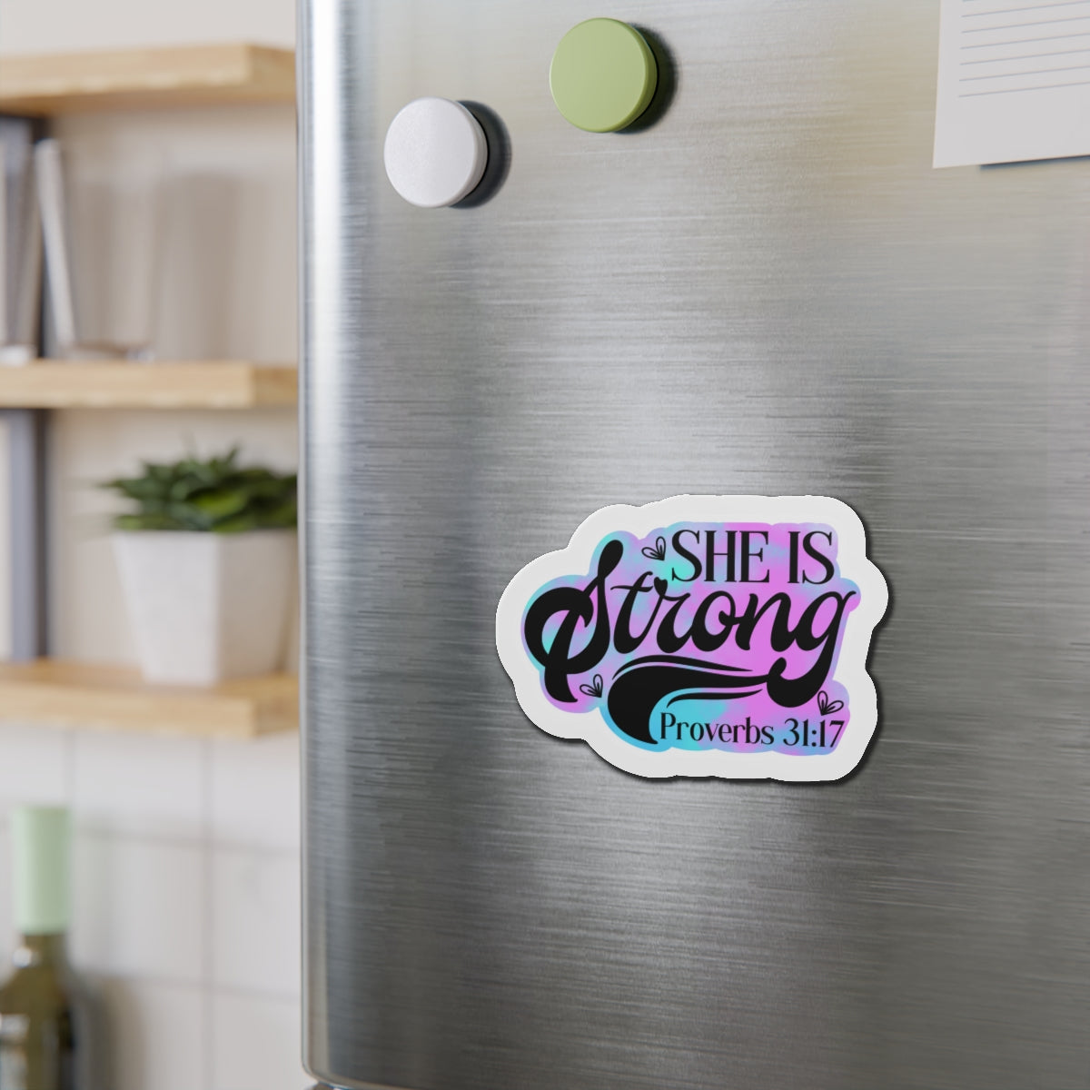 She Is Strong Die-Cut Magnets