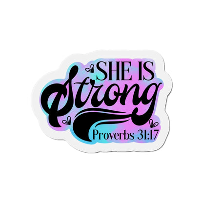 She Is Strong Die-Cut Magnets