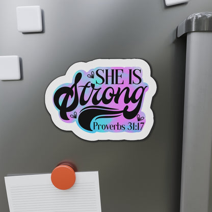 She Is Strong Die-Cut Magnets