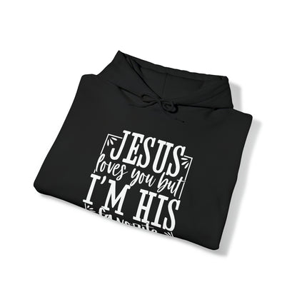 Jesus Loves You, But I'm His Favorite Unisex Heavy Blend™ Hooded Sweatshirt