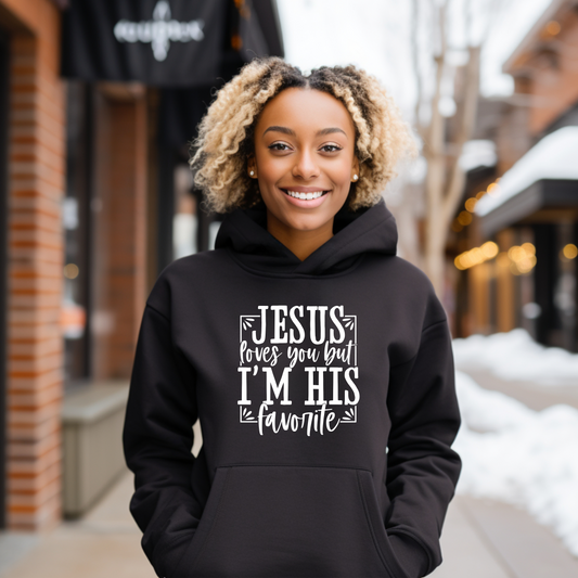 Jesus Loves You, But I'm His Favorite Unisex Heavy Blend™ Hooded Sweatshirt