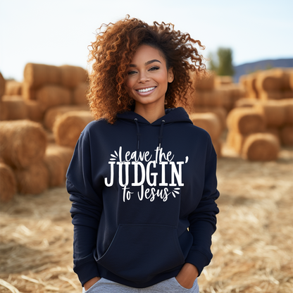 Leave The Judgin' To Jesus Unisex Heavy Blend™ Hooded Sweatshirt